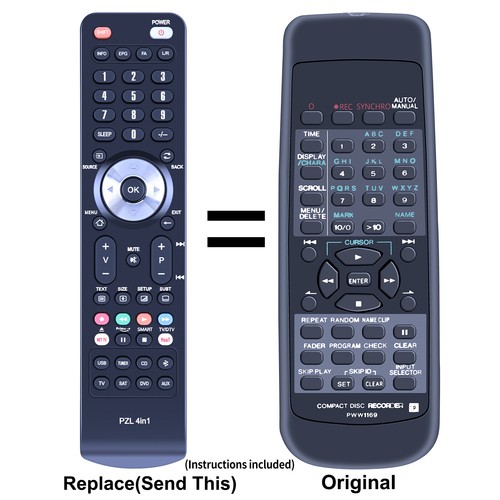 New pww1169 replace remote - pww1169,