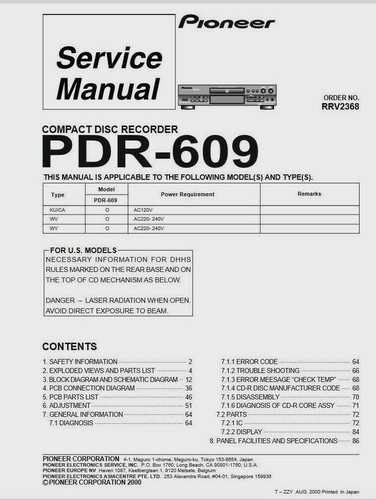 Pioneer pdr 609 - , stereo